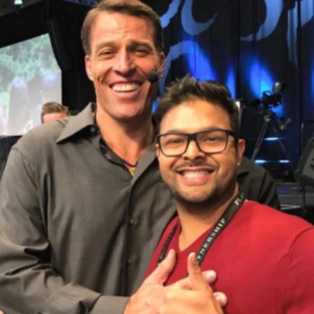 Shaqir Hussyin with Tony Robbins