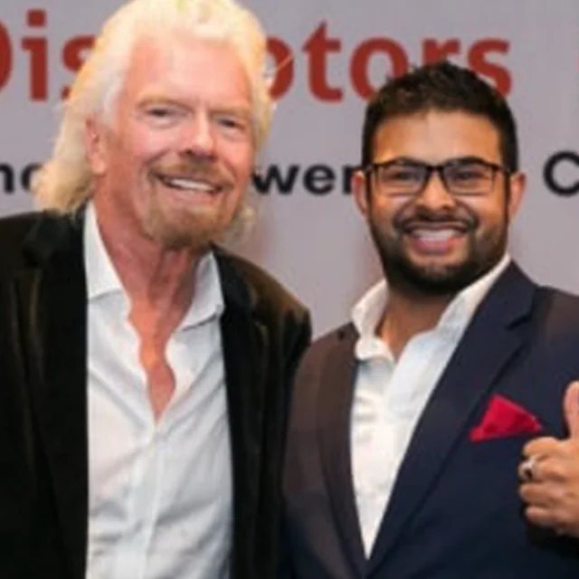 Shaqir Hussyin with Sir Richard Branson