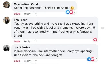 Comment from one of Shaqir's students