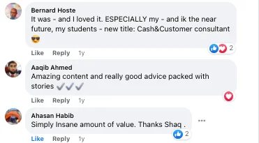 Comment from one of Shaqir's students