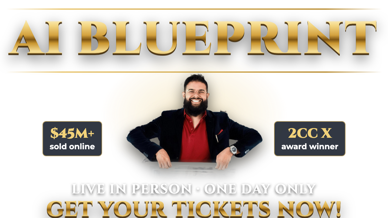 The AI Blueprint Live, Get Your Tickets Now